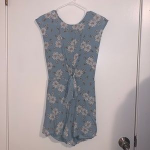 Blue Floral Romper